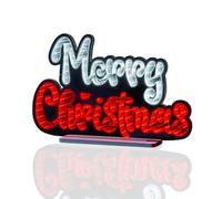 The Christmas Workshop Merry Christmas Sign Infinity Light/Double-Sided Multi-Coloured Christmas Light / 5 Metre Lead Wire / 40cm Width (74389)