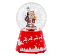 The Christmas Workshop Musical Snow Globes/Light Up Gingerbread Man or Santa with Swirling Snow / 8 Festive Songs/Battery Powered (17.5 x 11 x 11cm, Santa)