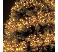 The Christmas Workshop Premium LED Warm White Chaser Christmas Lights | Indoor/Outdoor Fairy Lights | 2 Separate Functions | 8 Light Modes | Christmas/Weddings/Gardens (100)