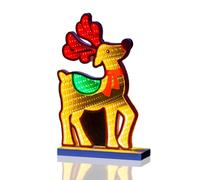 The Christmas Workshop Reindeer Infinity Light/Double-Sided Multi-Coloured Christmas Light / 1.8 Metre USB Cable / 28cm Height (74239)