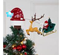 The Christmas Workshop Rotating Light Up Christmas Tree Topper