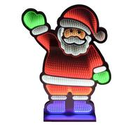 The Christmas Workshop Santa Claus Infinity Light/Double-Sided Multi-Coloured Christmas Light / 5 Metre Lead Wire / 60cm Height (73819)