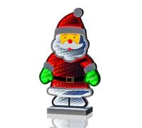 The Christmas Workshop Standing Santa Claus Infinity Light/Double-Sided Multi-Coloured Christmas Light / 1.8 Metre USB Cable / 28cm Height (74289)