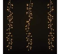 The Christmas Workshop Waterfall Curtain Chaser Lights / 240 Warm White LED Lights / 8 Light Modes/Speed Control/Indoor & Outdoor Use / 5m Lead Wire / IP44 Waterproof 70439