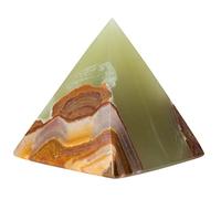 The Chrysalis Stone | Pyramid | Green Onyx | 2” x 2" | 1 Pc | Crystals and Healing Stones, Room Decor, Spiritual Gifts, Reiki, Chakra, Witchcraft, Yoga, Meditation Accessories