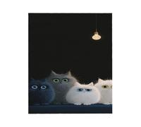 The Chubby Cat For Bed Sofa Travel And Camping, Super Soft Cozy Fluffy Plush The Chubby Cat Print Blanket For All Seasons 50"X60"