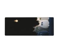 The Chubby Cat Mouse Pad, Large Desk Mat, Xl Anime Gaming Keyboard Mat, Non-Slip Rubber Base, Big Extended Desk Protector For Home Office, 31.5”X11.8”
