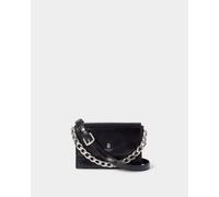 The Chunky Chain Mini Leather Clutch Bag OSPREY LONDON Black One Size