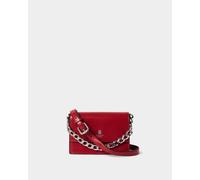The Chunky Chain Mini Leather Clutch Bag OSPREY LONDON Red One Size