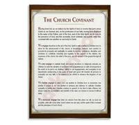 The Church Covenant in Script, Elegant Canvas Print, Wall Art for Narthex, Christian Bookstore, Home Worship Space(Unframed,16x24inch(40x60cm))
