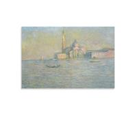 The Church of San Giorgio Maggiore Venice by Claude Monet Posters Wall Art Painting Canvas Living Room Prints Bedroom Decor 20x30inch(50x75cm)