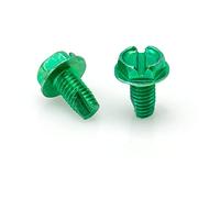 THE CIMPLE CO 1/2 in (13 mm) Self-Tapping Ground Screws - 10-32 Ground Screws - Electrical Grounding - Hex Head - Stainless Steel - Green, 100 Pieces