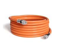 THE CIMPLE CO 200 Feet (60 Meter) - Direct Burial Coaxial Cable 75 Ohm RF RG6 Coax Cable, with Rubber Boots - Outdoor Connectors - Orange - Solid Copper Core - Watertight Seal and Can Be Buried