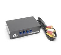 THE CIMPLE CO 4-Way RCA Switcher Kit - 4-In/1-Out A/V Switch Box for Composite Video and Audio - A/B RCA Splitter and Selector Switch - Retro Game Console Switcher Box with Cable, Black