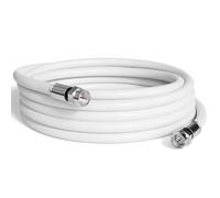 THE CIMPLE CO 50 FT Solid Copper Coaxial Cable - RG6 Coax with Connectors, F81/RF - Digital Coax for Audio/Video, Cable TV, Antenna, Internet, & Satellite - White, 50 Feet (15 Meters)
