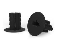 THE CIMPLE CO Dual Feed-Through Bushing for RG6 Coaxial Cable - Indoor/Outdoor Cable Passthrough and Cover for Walls, Cabinets - Double Feed-Thru Wall Grommet Replaces Coax Wallplate - Black, 10 Pack
