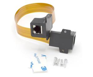 THE CIMPLE CO Ethernet Jumper Cable - Ghost Wire Cat5 or Cat6 Ethernet Jumper Cable Short (1FT) Flat Wire Thin