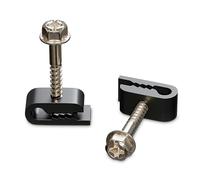 THE CIMPLE CO - Mini Wire Cable Clips, Electrical Wire Cable Clip, 1/10 in (3 mm) Screw Clip and Fastener, Black (100 Pieces per Bag)