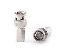 THE CIMPLE CO - RG6 Coaxial Cable Connector, Screw On (Twist On) - SDI, HD-SDI, CCTV, Security, Video Card, Camera, Solderless - RG6 - Pack of 10