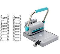 The Cinch Book Binding Machine, Version 2 Teal and Gray Plus The Cinch Wire Binders Silver