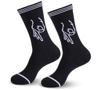The Circle Game Funny Crazy Casual Dress Socks (Black)