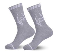 The Circle Game Funny Crazy Casual Dress Socks (Gray)