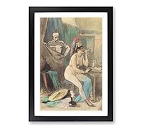 The Circus by Felicien Rops Framed Print | A2 Black Framed Wall Art | Ready to Hang | Modern Nature Picture | Living Room Bedroom Lounge Office