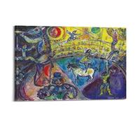 The Circus Horse by Marc Chagall Painting Art Poster Wall Art Scroll Canvas Picture Living Room Decor Home 20x30inch(50x75cm)
