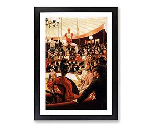 The Circus Lover by James Tissot Framed Print | A2 Black Framed Wall Art | Ready to Hang | Modern Nature Picture | Living Room Bedroom Lounge Office