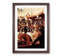 The Circus Lover by James Tissot Framed Print | A2 Walnut Framed Wall Art | Ready to Hang | Modern Nature Picture | Living Room Bedroom Lounge Office
