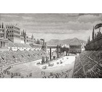 The Circus Maximus in ancient Rome. From an engraving after a painting by German artist Gustav Adolf Carl Closs Poster Print by Ken Welsh (17 x 11)