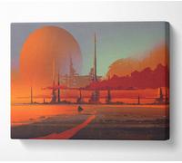 The City Evacuation Canvas Print Wall Art - Medium 20 X 32 Inches