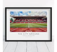 The City Ground Nottingham Artwork | Framed or Unframed Prints | Opened 1898 Football Stadium | Forest Gift Poster Fan Gift Art