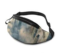 The City of Dreams Adjustable Fanny Pack Waist Bags with Headphone Hole for Sports Workout Traveling Running