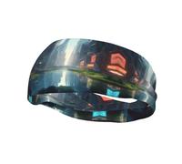 The City on The Water Basketball Fitness Elastic Headband, Unisex Sports Headband, Sports Running Cycling Yoga Sweat-Absorbent Band,