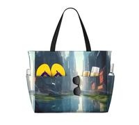 The City on the Water Multifunctional Beach Travel Bag Multi Pocket Fashionable Design Suitable for Various Outdoor Venues