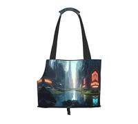 The City on the Water Printed pet shoulder bag for going out - small dog and cat dual-purpose shoulder bag