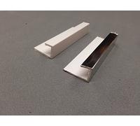 The Cladding Store PVC CLADDING U Trim END Cap Corner 8MM X 2.6M White Black Chrome Silver for Wall and Ceiling Trim (Silver)