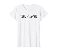 The Clash - Give 'Em Enough Rope Black Logo T-Shirt, Women, White, XX-Large