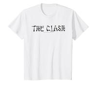 The Clash - Give 'Em Enough Rope Black Logo T-Shirt, Youth, White, Medium