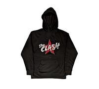 The Clash Hoodie Star Band Logo Official Unisex Black Pullover S