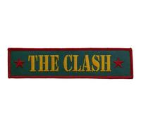 The Clash Logo Strip Patch Star Military Green Embroidered Iron On