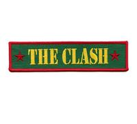 The Clash Logo Strip Patch Star Military Green Embroidered Iron On