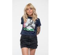 The Clash Women's London Calling Crop Top in Navy | Size: Medium The Clash Navy M