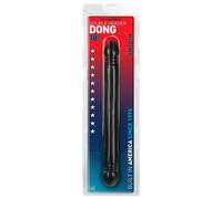The Classic Double Header Dong - 18 Inch Smooth Flexible Double-Ended Dildo with Realistic Heads - Great for Solo or Partner Play, Phthalate-Free and Body-Safe - Black - by Doc Johnson