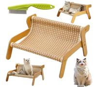 The Claw Lounge, 2-in-1 Cat Scratch Pad and Lounger, Cat Sisal Lounge Chairs, Pet Beds for Indoor Cats, Wear-Resistant Scratching Pad Chair, Claw Trimming and Comfort Rocking Cats Scratcher(Cool Mat)