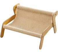 The Claw Lounge - 2-in-1 Cat Scratcher and Lounger with Sisal Surface and Cooling Pad for Indoor Cats(Linen style)