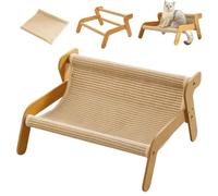The Claw Lounge, Cat Sisal Chair, 2 in 1 Cat Sisal Chair for Indoor Cats Hammock for Scratching Pad, Sisal Cats Scratcher Bed, Wear-Resistant Scratching Pad Lounge Chairs (Khaki1)