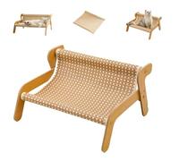 The Claw Lounge, Cat Sisal Chair, 2 in 1 Cat Sisal Chair for Indoor Cats Hammock for Scratching Pad, Sisal Cats Scratcher Bed, Wear-Resistant Scratching Pad Lounge Chairs (Khaki2)