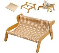 The Claw Lounge, Cat Sisal Chair, 2 in 1 Cat Sisal Chair for Indoor Cats Hammock for Scratching Pad, Sisal Cats Scratcher Bed, Wear-Resistant Scratching Pad Lounge Chairs (Khaki2)